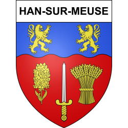 Pegatinas escudo de armas de Han-sur-Meuse adhesivo de la etiqueta engomada