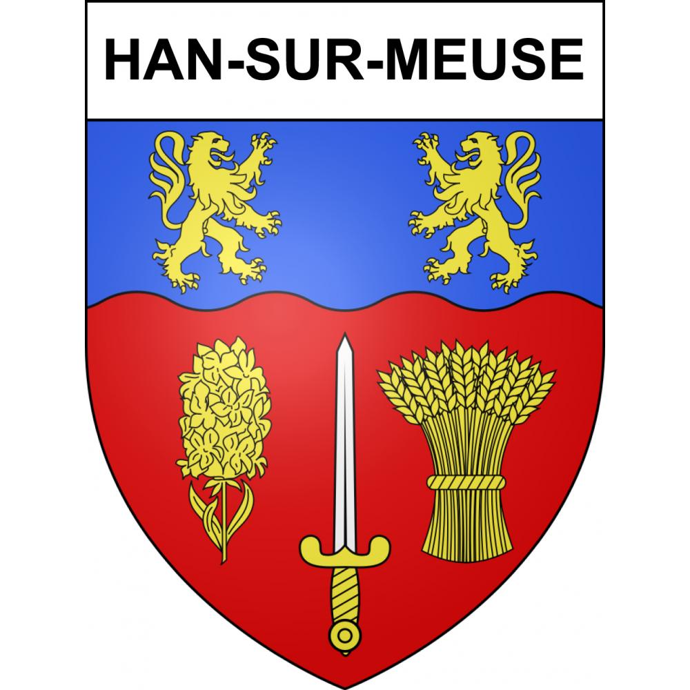 Han-sur-Meuse Sticker wappen, gelsenkirchen, augsburg, klebender aufkleber