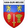 Stickers coat of arms Han-sur-Meuse adhesive sticker