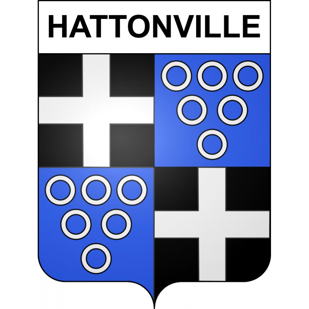 Pegatinas escudo de armas de Hattonville adhesivo de la etiqueta engomada