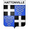 Hattonville 55 ville sticker blason écusson autocollant adhésif