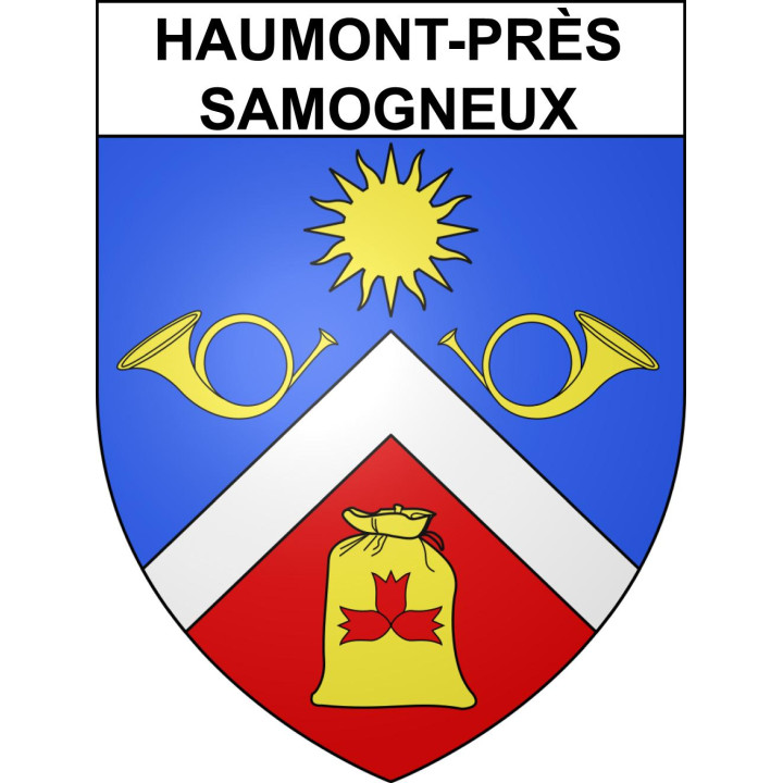 Haumont-près-Samogneux Sticker wappen, gelsenkirchen, augsburg, klebender aufkleber