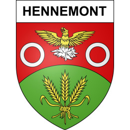 Pegatinas escudo de armas de Hennemont adhesivo de la etiqueta engomada