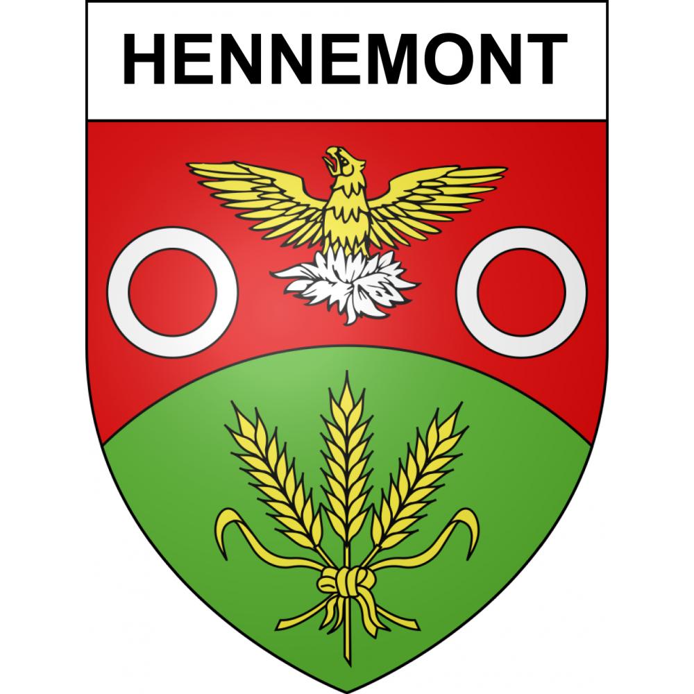 Pegatinas escudo de armas de Hennemont adhesivo de la etiqueta engomada