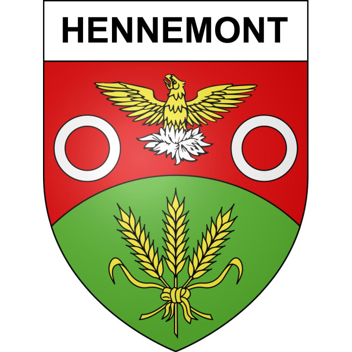 Pegatinas escudo de armas de Hennemont adhesivo de la etiqueta engomada