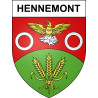 Hennemont Sticker wappen, gelsenkirchen, augsburg, klebender aufkleber