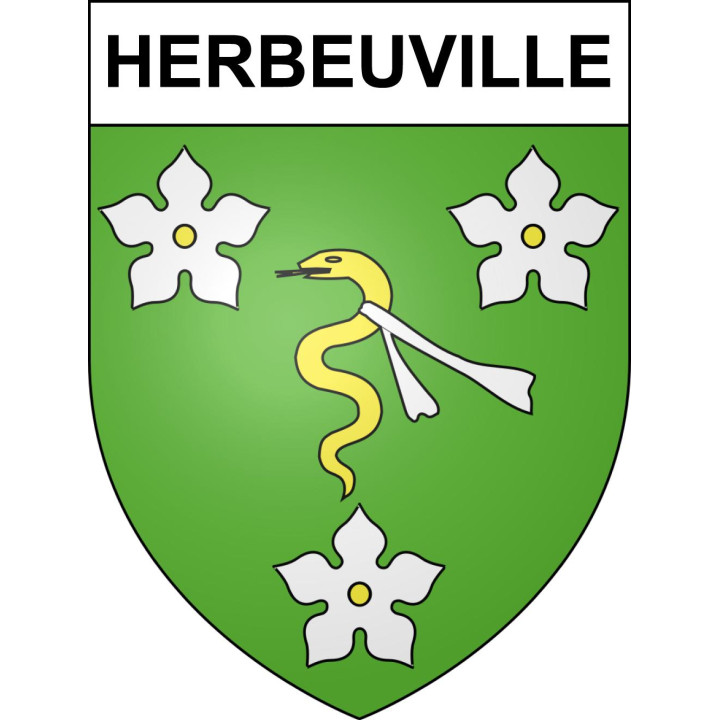 Pegatinas escudo de armas de Herbeuville adhesivo de la etiqueta engomada