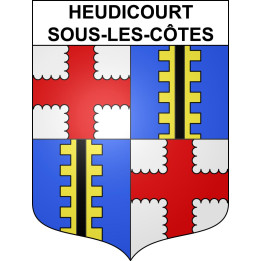 Heudicourt-sous-les-Côtes 55 ville sticker blason écusson autocollant adhésif