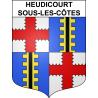 Heudicourt-sous-les-Côtes 55 ville sticker blason écusson autocollant adhésif