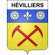 Pegatinas escudo de armas de Hévilliers adhesivo de la etiqueta engomada