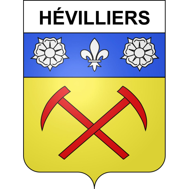 Stickers coat of arms Hévilliers adhesive sticker