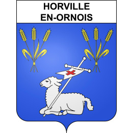 Pegatinas escudo de armas de Horville-en-Ornois adhesivo de la etiqueta engomada