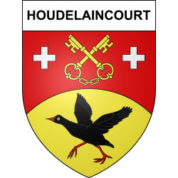 Pegatinas escudo de armas de Houdelaincourt adhesivo de la etiqueta engomada