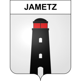 Pegatinas escudo de armas de Jametz adhesivo de la etiqueta engomada