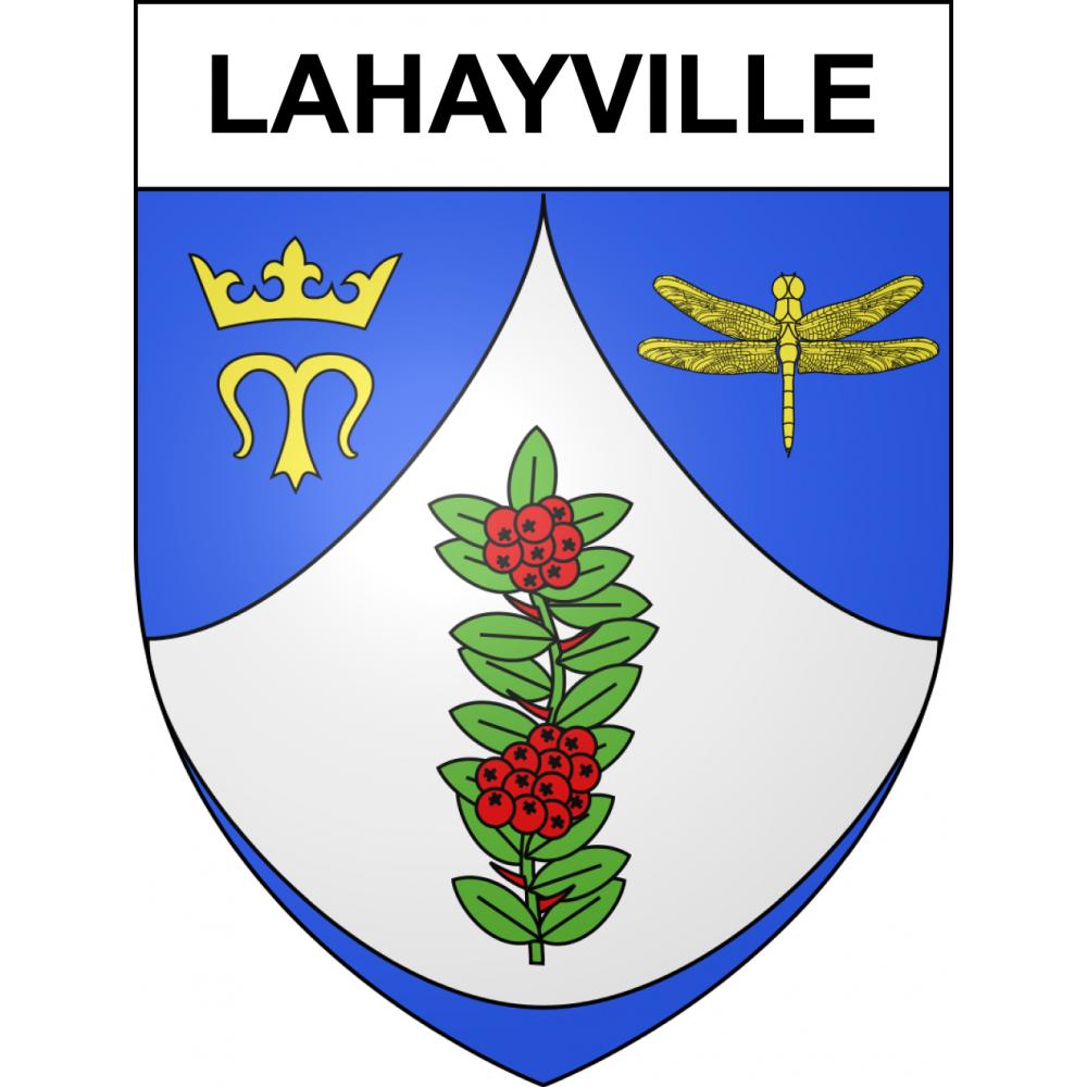 Pegatinas escudo de armas de Lahayville adhesivo de la etiqueta engomada