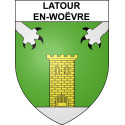 Latour-en-Woëvre Sticker wappen, gelsenkirchen, augsburg, klebender aufkleber