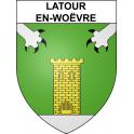 Latour-en-Woëvre 55 ville sticker blason écusson autocollant adhésif