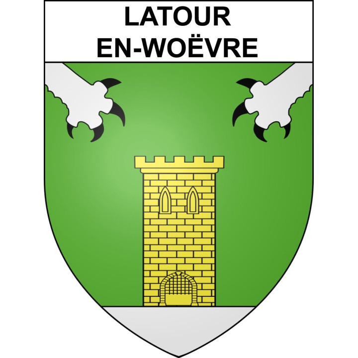 Latour-en-Woëvre 55 ville sticker blason écusson autocollant adhésif