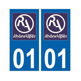 01 Ain autocollant plaque