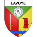 Pegatinas escudo de armas de Lavoye adhesivo de la etiqueta engomada