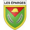 Pegatinas escudo de armas de Les Éparges adhesivo de la etiqueta engomada