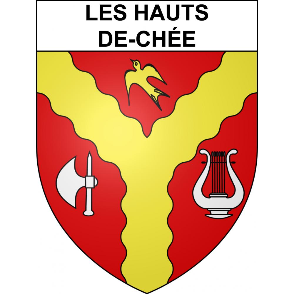 Pegatinas escudo de armas de Les Hauts-de-Chée adhesivo de la etiqueta engomada