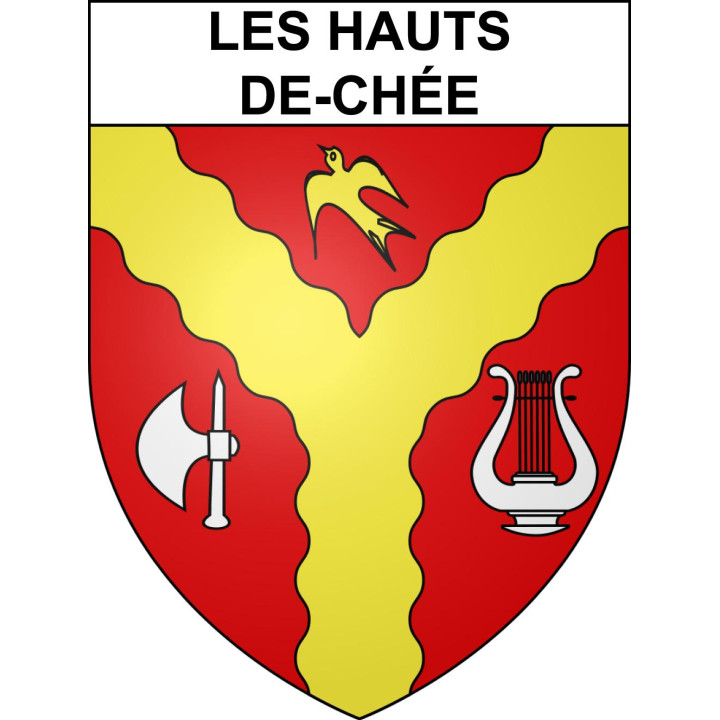 Les Hauts-de-Chée55 ville sticker blason écusson autocollant adhésif