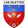 Pegatinas escudo de armas de Les Islettes adhesivo de la etiqueta engomada