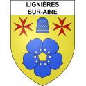 Lignières-sur-Aire 55 ville sticker blason écusson autocollant adhésif