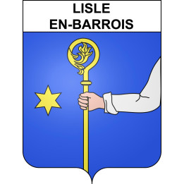 Pegatinas escudo de armas de Lisle-en-Barrois adhesivo de la etiqueta engomada