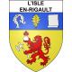 Pegatinas escudo de armas de L'Isle-en-Rigault adhesivo de la etiqueta engomada