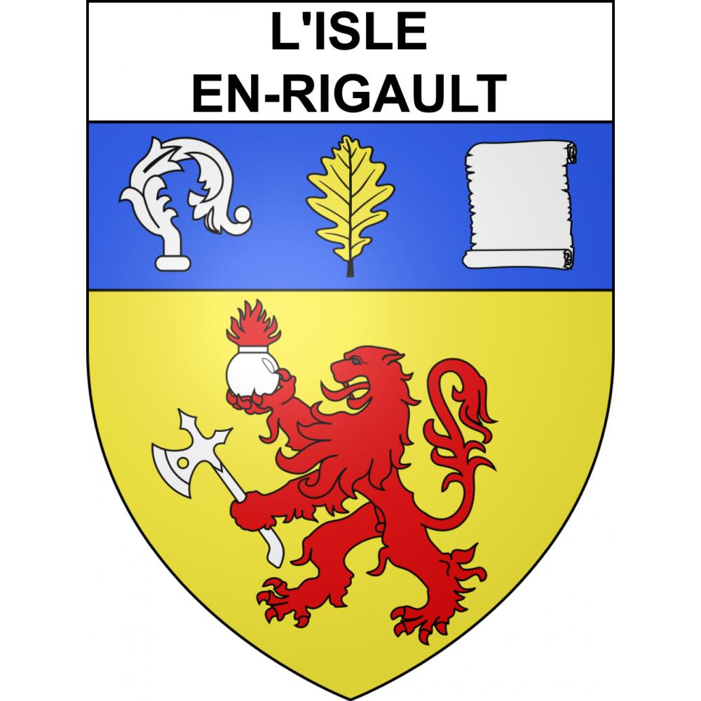 Stickers coat of arms L'Isle-en-Rigault adhesive sticker