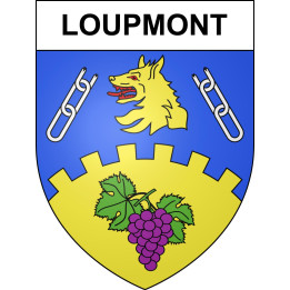 Pegatinas escudo de armas de Loupmont adhesivo de la etiqueta engomada