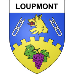 Pegatinas escudo de armas de Loupmont adhesivo de la etiqueta engomada