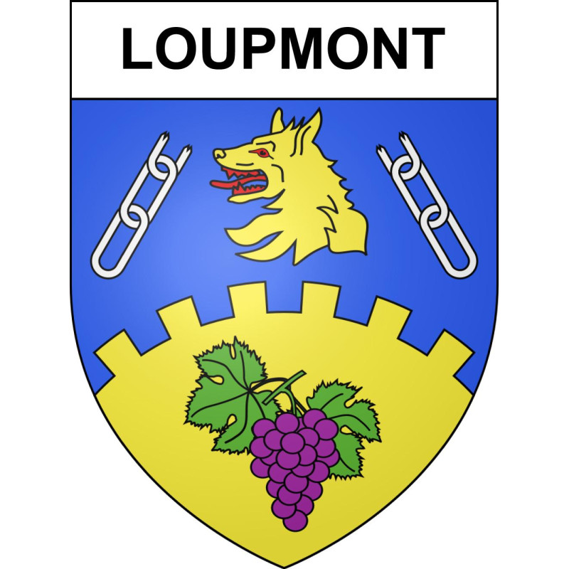 Loupmont 55 ville sticker blason écusson autocollant adhésif