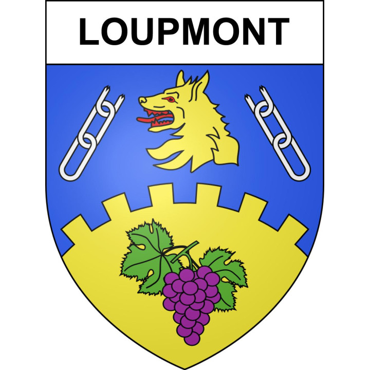 Loupmont 55 ville sticker blason écusson autocollant adhésif