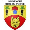 Louvemont-Côte-du-Poivre Sticker wappen, gelsenkirchen, augsburg, klebender aufkleber
