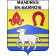 Mandres-en-Barrois 55 ville sticker blason écusson autocollant adhésif