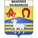 Mandres-en-Barrois 55 ville sticker blason écusson autocollant adhésif