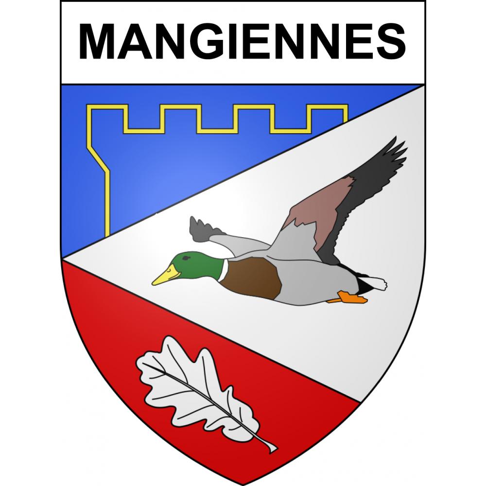 Mangiennes 55 ville sticker blason écusson autocollant adhésif