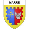 Pegatinas escudo de armas de Marre adhesivo de la etiqueta engomada