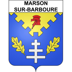 Pegatinas escudo de armas de Marson-sur-Barboure adhesivo de la etiqueta engomada