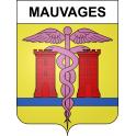 Mauvages 55 ville sticker blason écusson autocollant adhésif