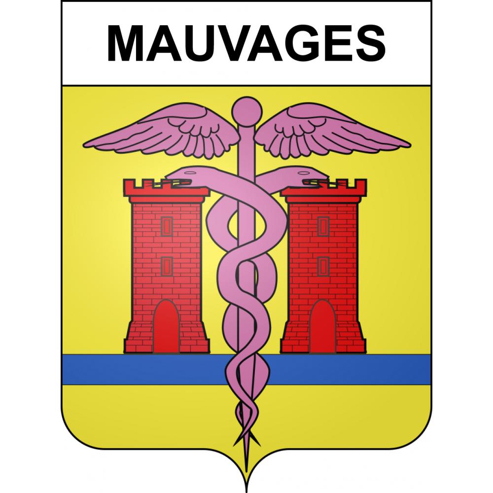 Mauvages 55 ville sticker blason écusson autocollant adhésif