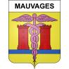Mauvages 55 ville sticker blason écusson autocollant adhésif