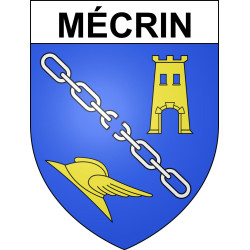 Pegatinas escudo de armas de Mécrin adhesivo de la etiqueta engomada