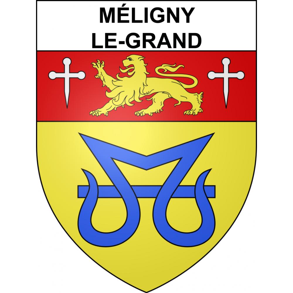 Méligny-le-Grand 55 ville sticker blason écusson autocollant adhésif