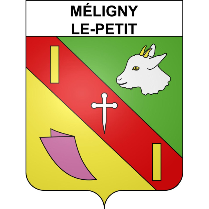 Méligny-le-Petit 55 ville sticker blason écusson autocollant adhésif