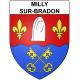 Milly-sur-Bradon 55 ville sticker blason écusson autocollant adhésif