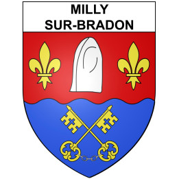 Stickers coat of arms Milly-sur-Bradon adhesive sticker